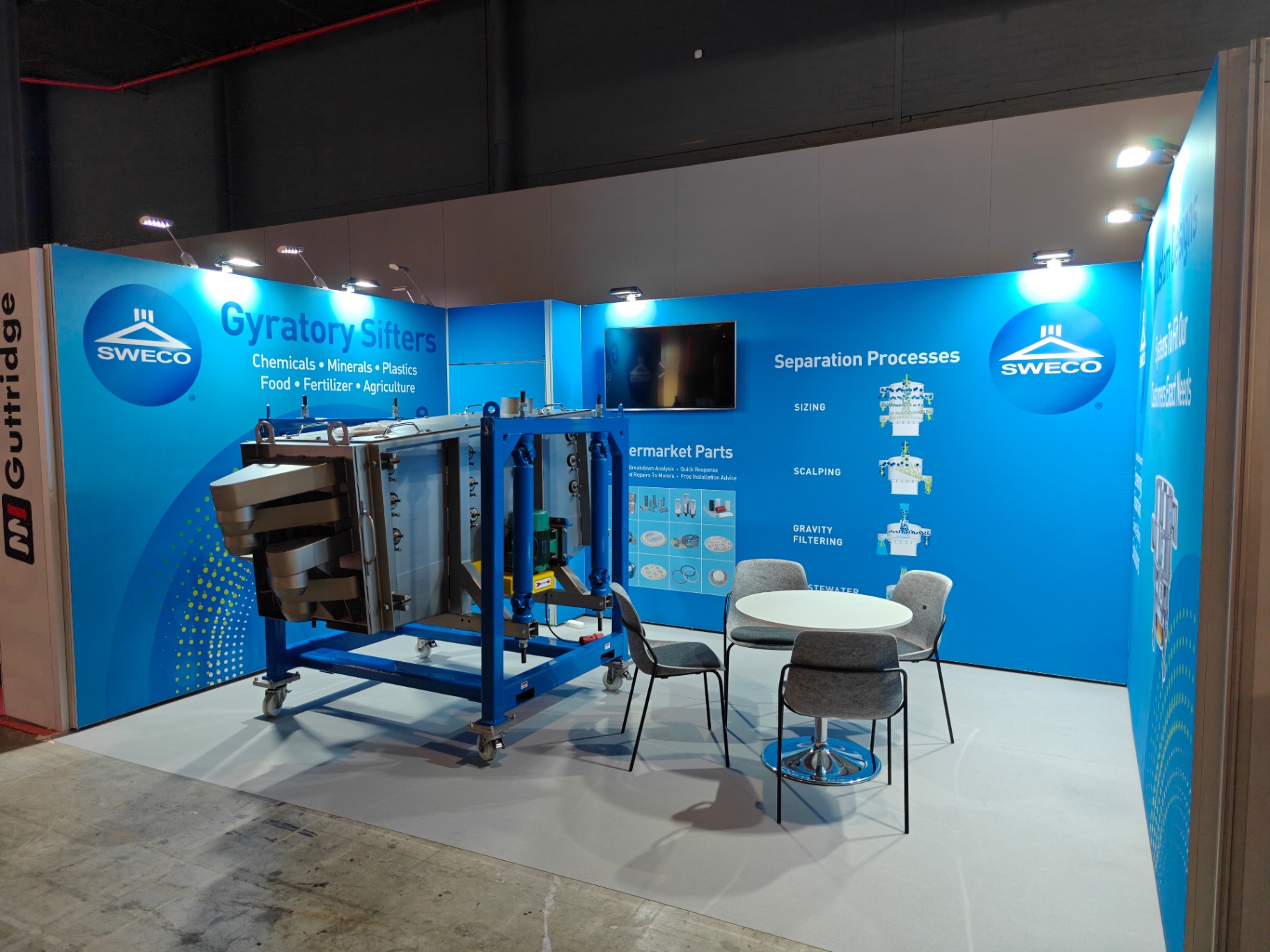 SWECO — Gyratory Sifters — Process Equipment exhibition stand