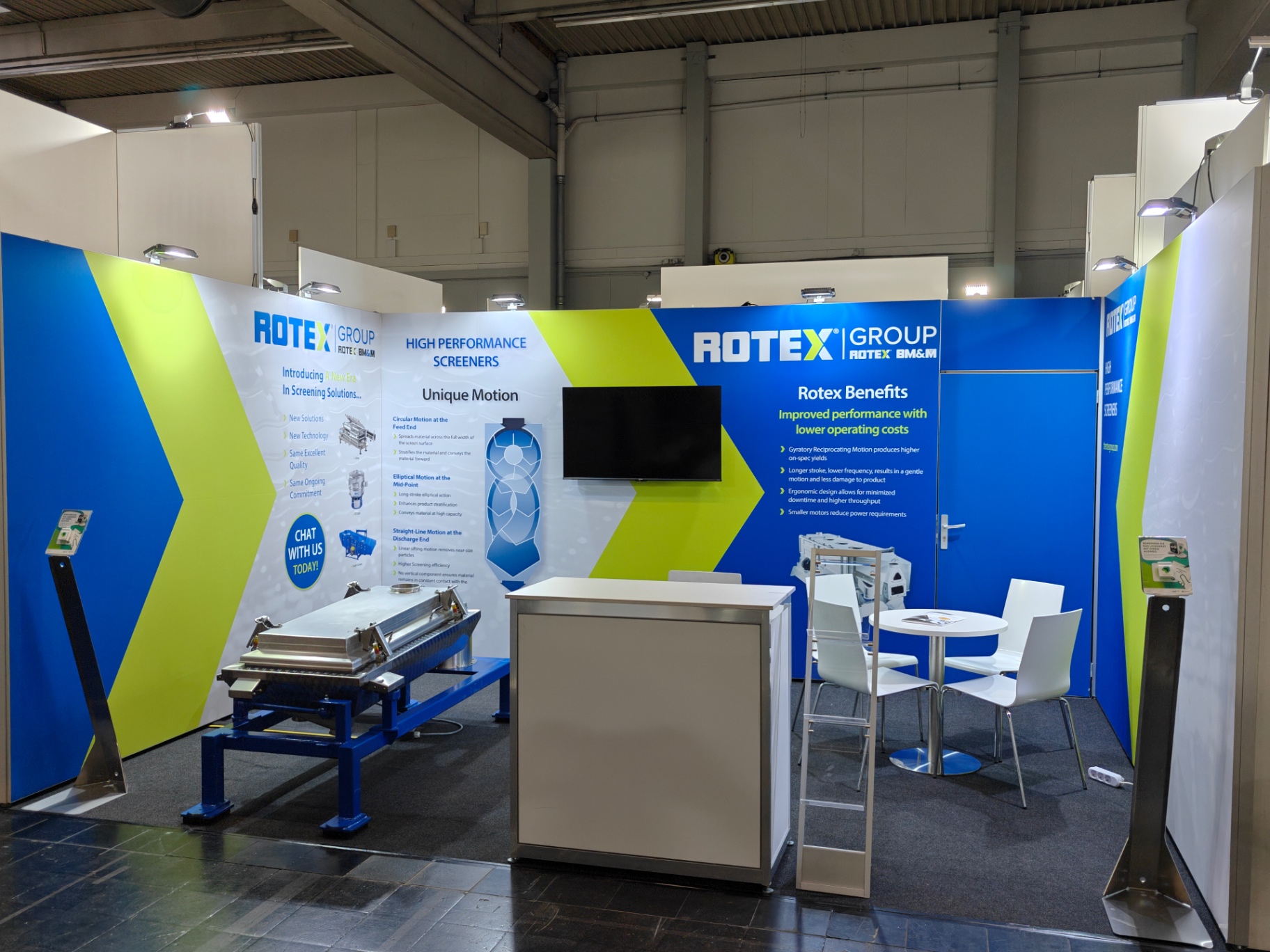 Rotex Group — High Performance Screeners — Industrial Screening exhibition stand